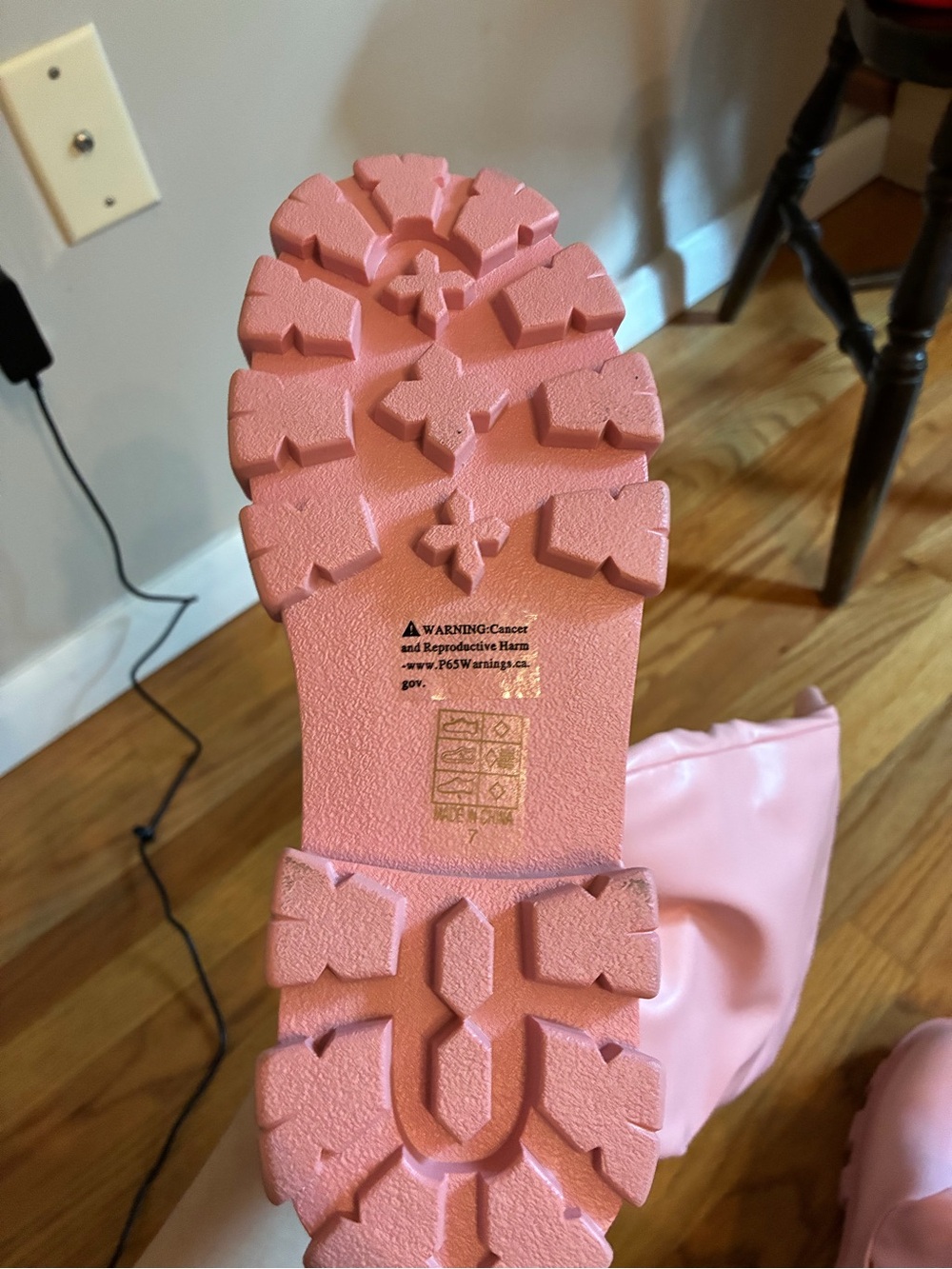 Baby Pink Chunky Boot - Picture 9 of 9